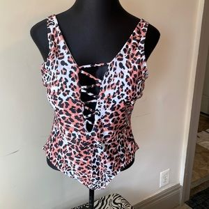 Plus size xxl animal print 1pc swimsuit